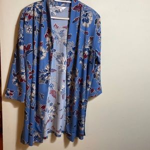 6 Hr. Sale Northern Reflections kimono style, open front spring/ summer cardigan